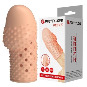 PRETTY LOVE - MANICOTTO PER PENE DA GEEK PER UN PENE PIÙ SPESSO, COLORE NATURALE